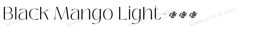 Black Mango Light字体转换